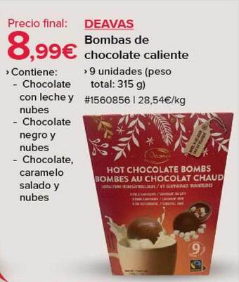 Costco Deavas bombas de chocolate caliente oferta