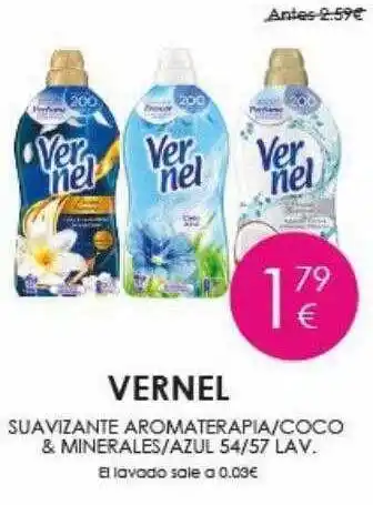 Vernel suavizante aromaterapia coco & minerales azul