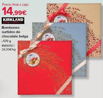 Costco Kirkland bombones surtidos de chocolate belga oferta