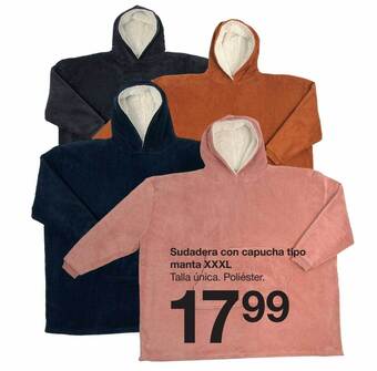 Zeeman Sudadera con capucha tipo manta xxxl oferta