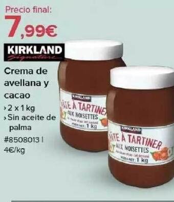 Costco Kirkland crema de avellana y cacao oferta