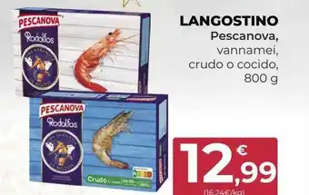 SPAR Gran Canaria Langostino pescanova vannamei crudo o cocido oferta