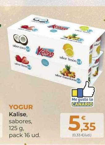 SPAR Gran Canaria Yogur kalise sabores pack 16 oferta