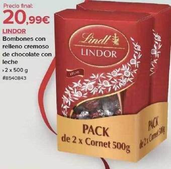Costco Lindor bombones con relleno cremoso de chocolate con leche oferta