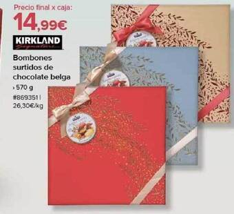 Costco Kirkland bombones surtidos de chocolate belga oferta