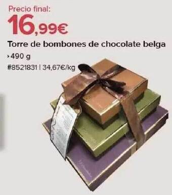 Costco Torre de bombones de chocolate belga oferta