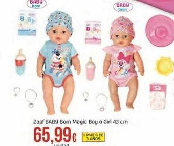 FROIZ Zapf baby born magic boy o girl 43 cm oferta