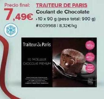 Costco Traiteur de paris coulant de chocolate oferta