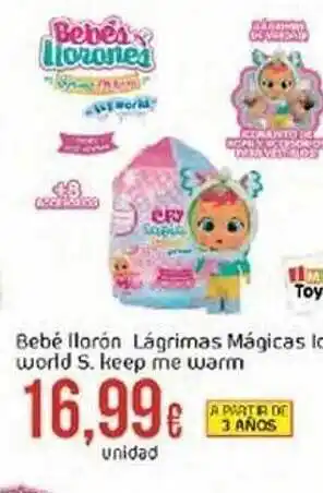 FROIZ Bebé llorón lágrimas mágicas ice world s. keep we warm oferta