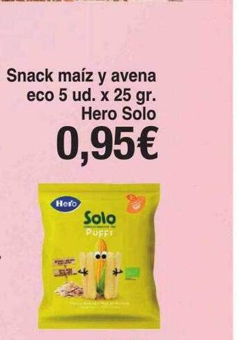 Spar La Palma Snack maíz y avena eco hero solo oferta