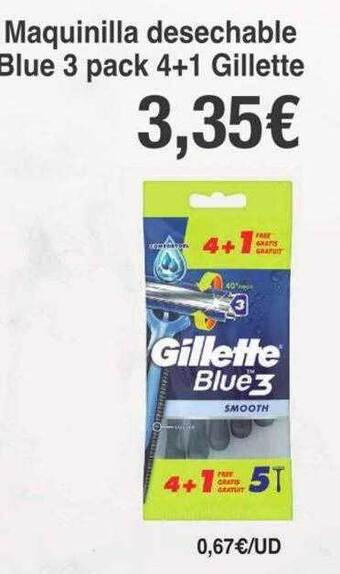 Spar La Palma Maquinilla desechable blue 3 pack 4+1 gillette oferta