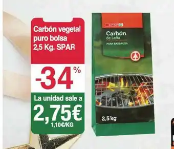 Spar La Palma Carbón vegetal puro bolsa spar oferta