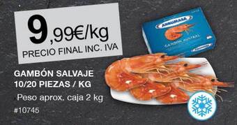 Costco Gambón salvaje 10 20 piezas kg oferta
