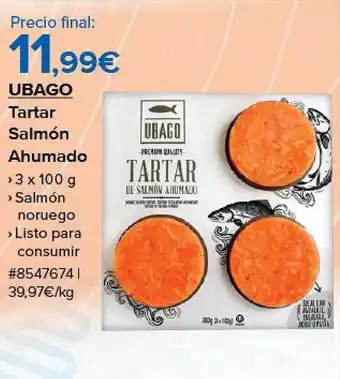 Costco Ubago tartar salmón ahumado oferta