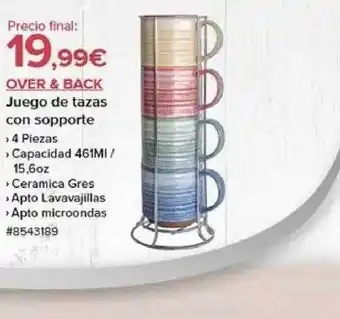 Costco Over & back juego de tazas con sopporte oferta