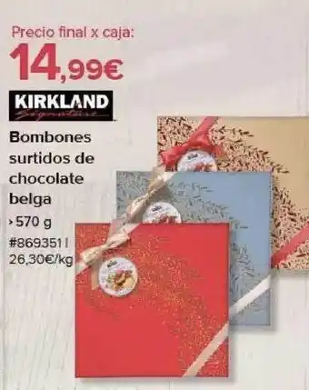 Costco Kirkland bombones surtidos de chocolate belga oferta