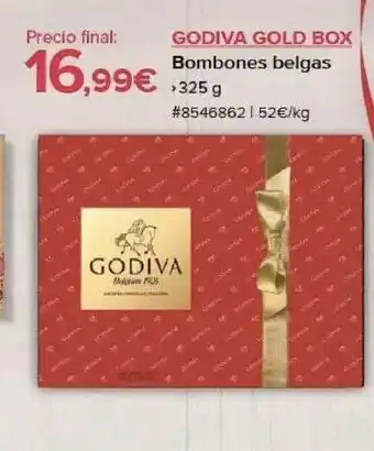 Costco Godiva gold box bombones belgas oferta