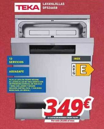 Mi electro Teka lavavajillas dfs26658 oferta