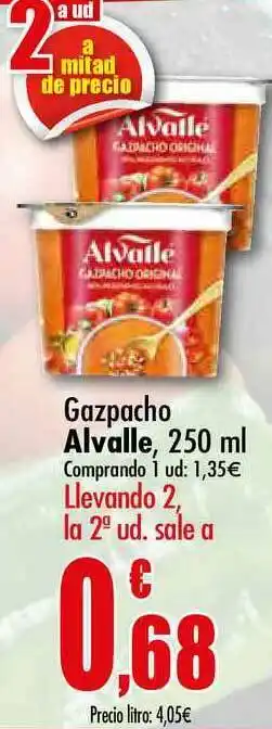 Unide Supermercados Alvalle Gazpacho 250ml oferta
