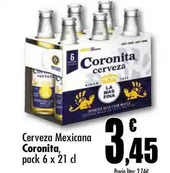 Unide Supermercados Coronita Cerveza Mexicana 6x21 cl oferta