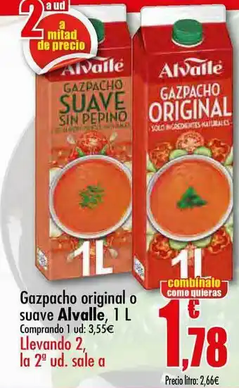 Unide Supermercados Suave Alvalle Gazpacho Original O 1L oferta