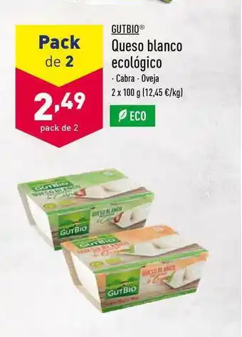 ALDI Gutbio Queso Blanco Ecológico 2x100g oferta