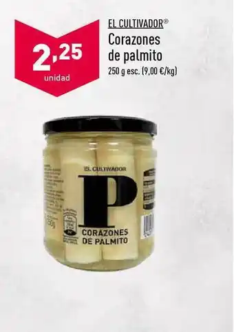ALDI El Cultivador Corazones De Palmito 250g oferta
