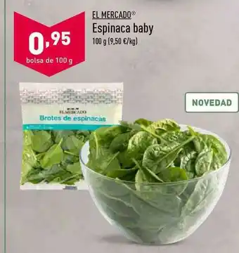 ALDI El Mercado Espinaca Baby 100g oferta