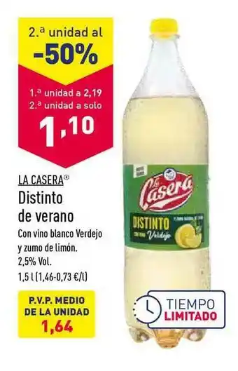 ALDI La Casera Distinto De Verano 1,5L oferta