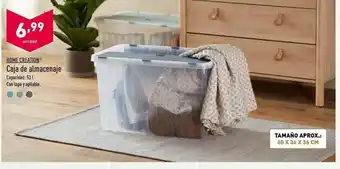 ALDI Home Creation Caja De Almacenaje 53L oferta