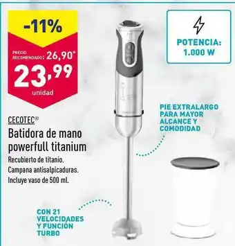 ALDI Cecotec Batidora De Mano Powerfull Titanium oferta