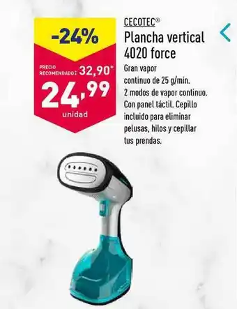 ALDI Cecotec Plancha Vertical 4020 Force oferta