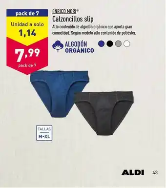 ALDI Enrico Mori Calzoncillos Slip oferta