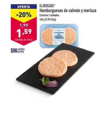 ALDI El Mercado Hamburguesas De Salmón Y Merluza 160g oferta