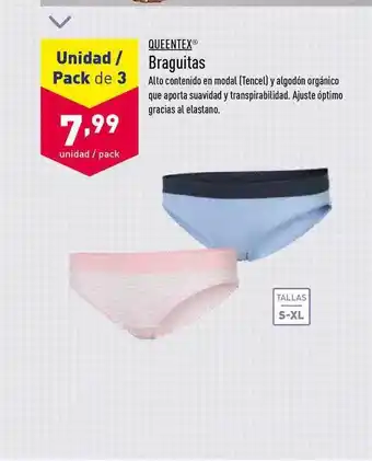 ALDI Quentex Braguitas oferta