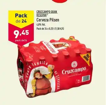 ALDI Cruzcampo Gran Reserva Cerveza Pilsen 24x0,25L oferta