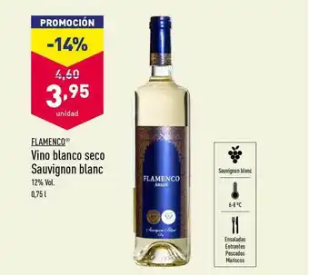 ALDI Flamenco Vino Blanco Seco Sauvignon Blanc 0,75L oferta