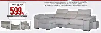 Atrapamuebles Chaiselongue izqueirda de 290cm. con un comodisimo brazo Siesta Respaldos Reclinables y Asientos Deslizantes oferta