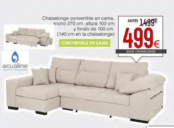 Atrapamuebles Chaiselonge convertible en cama, ancho 270cm, altura 102cm y fondo de 100cm oferta