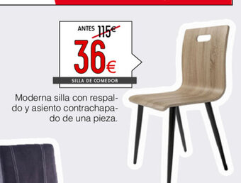 Atrapamuebles Moderna silla con respaldo y asiento contrachapado de una pieza oferta