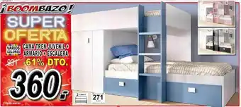 Muebles Boom Cama Tren Juvenil + Armario + Escalera oferta