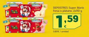 HiperDino Depostres Super Mario Fresa o Plátano oferta
