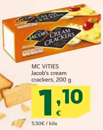 HiperDino Mc Vities Jacob's Cream Cookies, 200g oferta