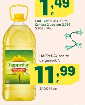HiperDino Happyday Aceite de Girasol 5L oferta