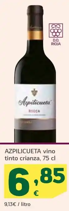 HiperDino Azpilicueta Vino Tinto Crianza 75cl oferta