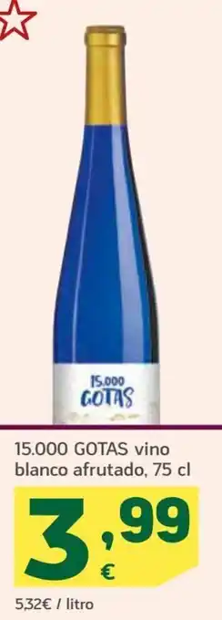 HiperDino 15.000 Gotas Vino Blanco Afrutado 75cl oferta