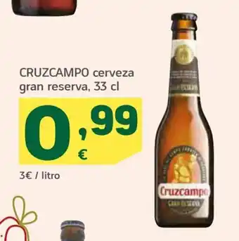 HiperDino Cruzcampo Cerveza Gran Reserva, 33cl oferta