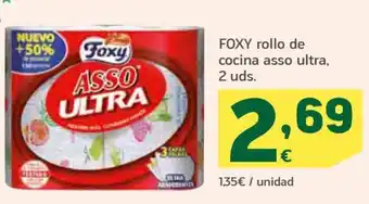 HiperDino Foxy Rollo de Cocina Asso Ultra, 2uds oferta