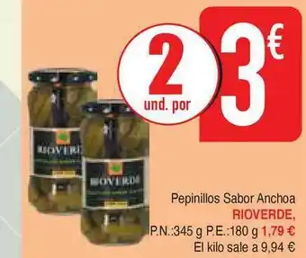 Rioverde Pepinillos Sabor Anchoa 180g