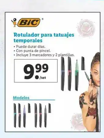 Lidl Bic Rotulador Para Tatuajes Temporales oferta